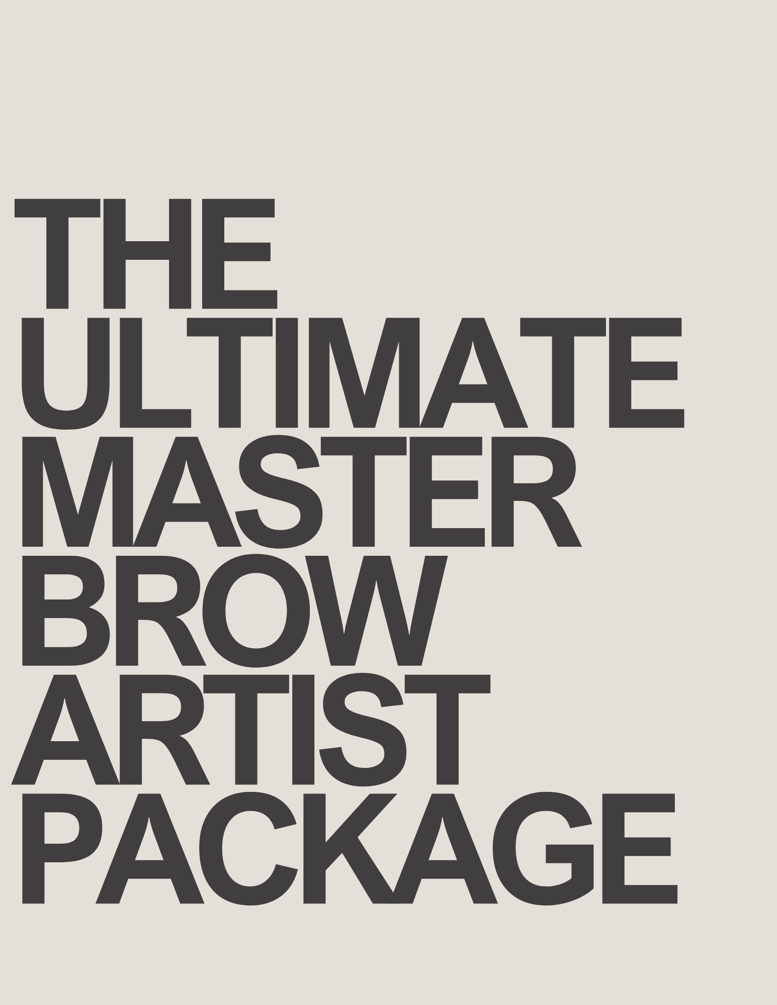 The Ultimate Master Brow Artist Package